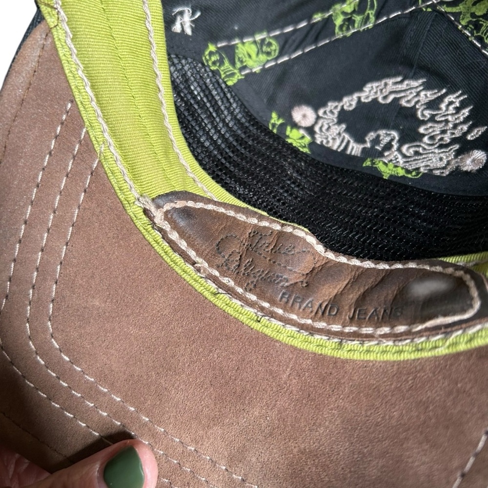 RARE Vintage True Religion Distressed Plaid Trucker Hat Y2K Horseshoe OS - Picture 11 of 14